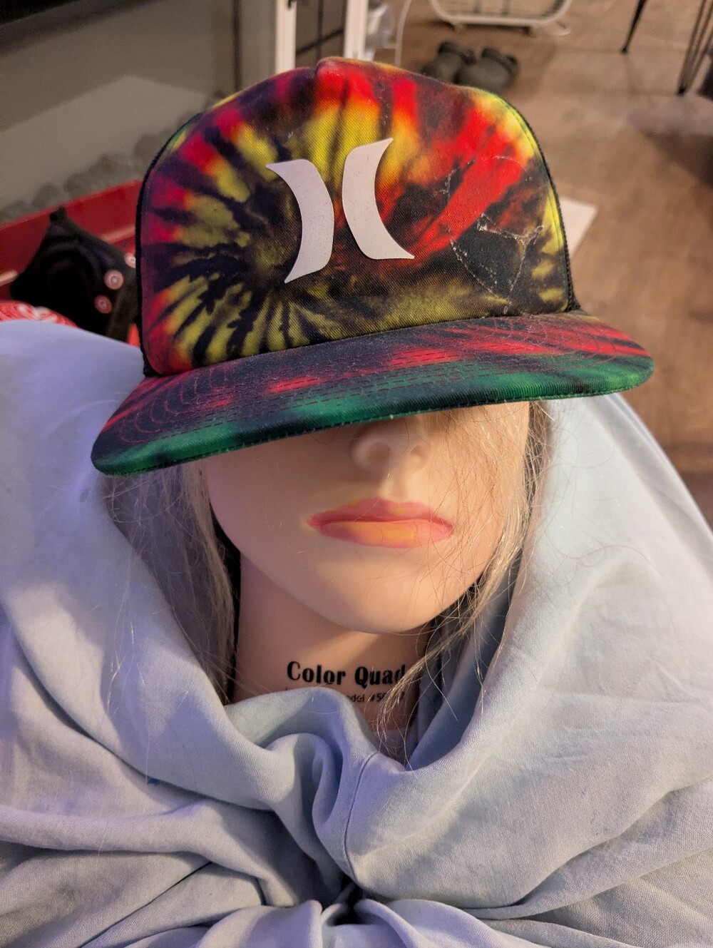 Hurley Tie-Dye Trucker Hat -  Bold Multi Colored